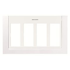 Placa caja/zocalo 4 columnas bl