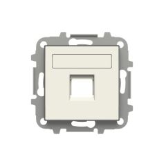 Tapa 1 conector con persiana bl