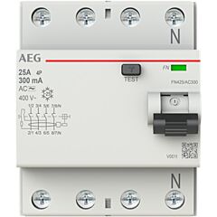 Int. dif. fn 4p 25a 300ma ac