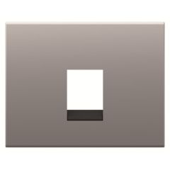 Tapa toma telef.conect.s.olas acero pul.