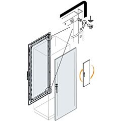 Is2 puerta ciega ip55 2000x1000, ral7035