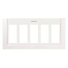 Placa caja/zocalo 5 columnas bl