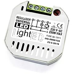 Regulador universal de pulsador 250w lighted