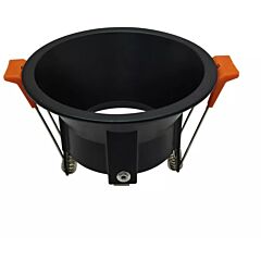 Ojo de buey arodicro round 90 negro con portalámparas gu10