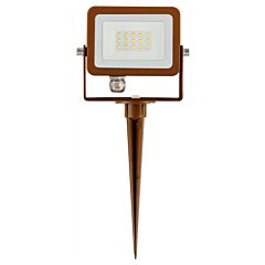 Pica jardín sky corten led 220-240v 10w 110° 3000k con piqueta 900lm