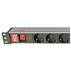 Pdu regleta eléctrica profesional 9 tomas schuko sin interruptor