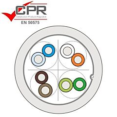 Cable cat. 6 f/utp rígido lszh dca s2,d2,a1 en bobinas de 500m