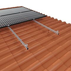 Soporte coplanar varilla 01V para teja 2 módulos