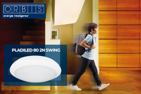 ORBIS ilumina tus estancias con su nuevo plafón con detector PLADILED 80 2N Swing