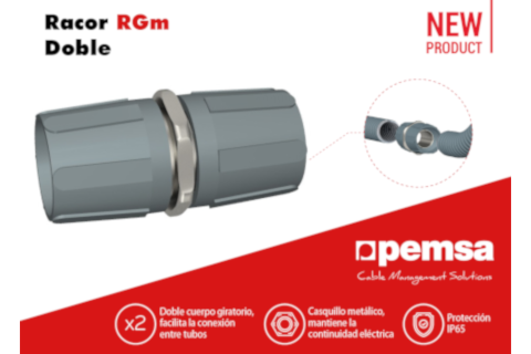 Nuevo racor RGm doble para conexión de tubos flexibles de Pemsa