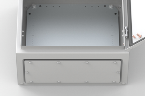 nVent mejora la conexión a tierra de la tapa de cables para el armario mural de acero dulce