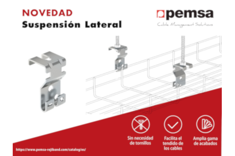 Pemsa Lanza la Nueva Suspensión Lateral para el Sistema de Bandejas Rejiband®