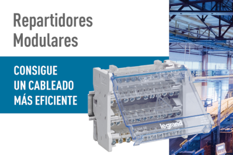 Nuevos repartidores modulares de Legrand, consigue un cableado más eficiente.