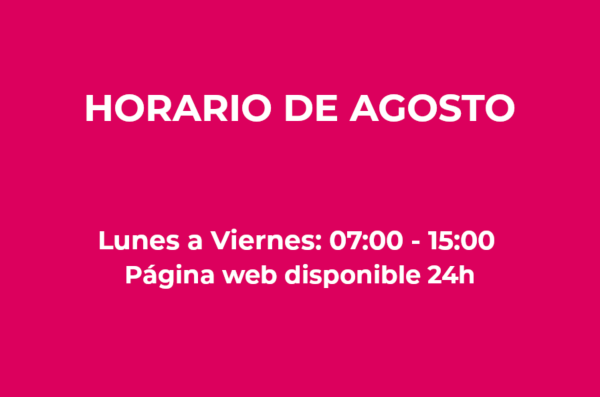 Horario intensivo en las delegaciones durante el mes de agosto