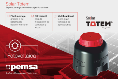 Solar Totem el nuevo sistema de montaje elevado para la conducción de cables en cubiertas solares de Pemsa