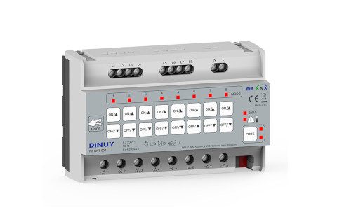 Nuevo Actuador de Regulación RLC+LED KNX de 8 canales de salida de Dinuy
