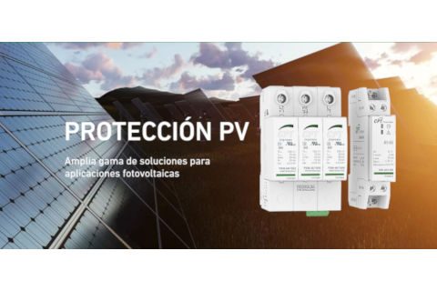 Protección de Cirprotec modelo PV contra sobretensiones para aplicaciones fotovoltaicas