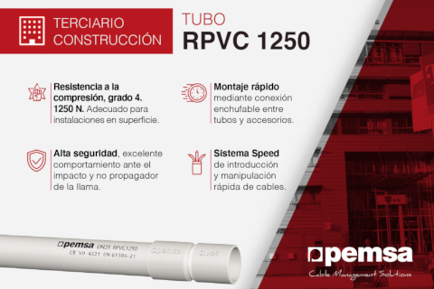 Tubo RPVC 1250 de Pemsa, la solución ideal para sector terciario e industrial