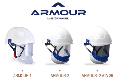 Armour la gama de cascos de protección contra el arco eléctrico de Sofamel
