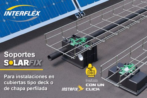 Interflex lanza la gama de soportes Solarfix para instalaciones en cubiertas fotovoltaicas